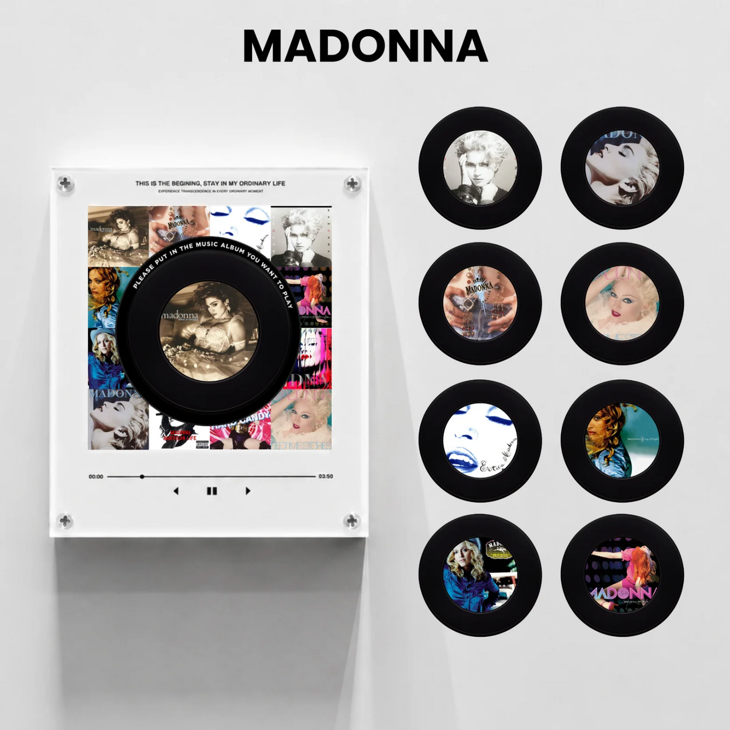 VinylPop Magnet Music Box (Includes 9 Fridge Magnets + Music Tracks)