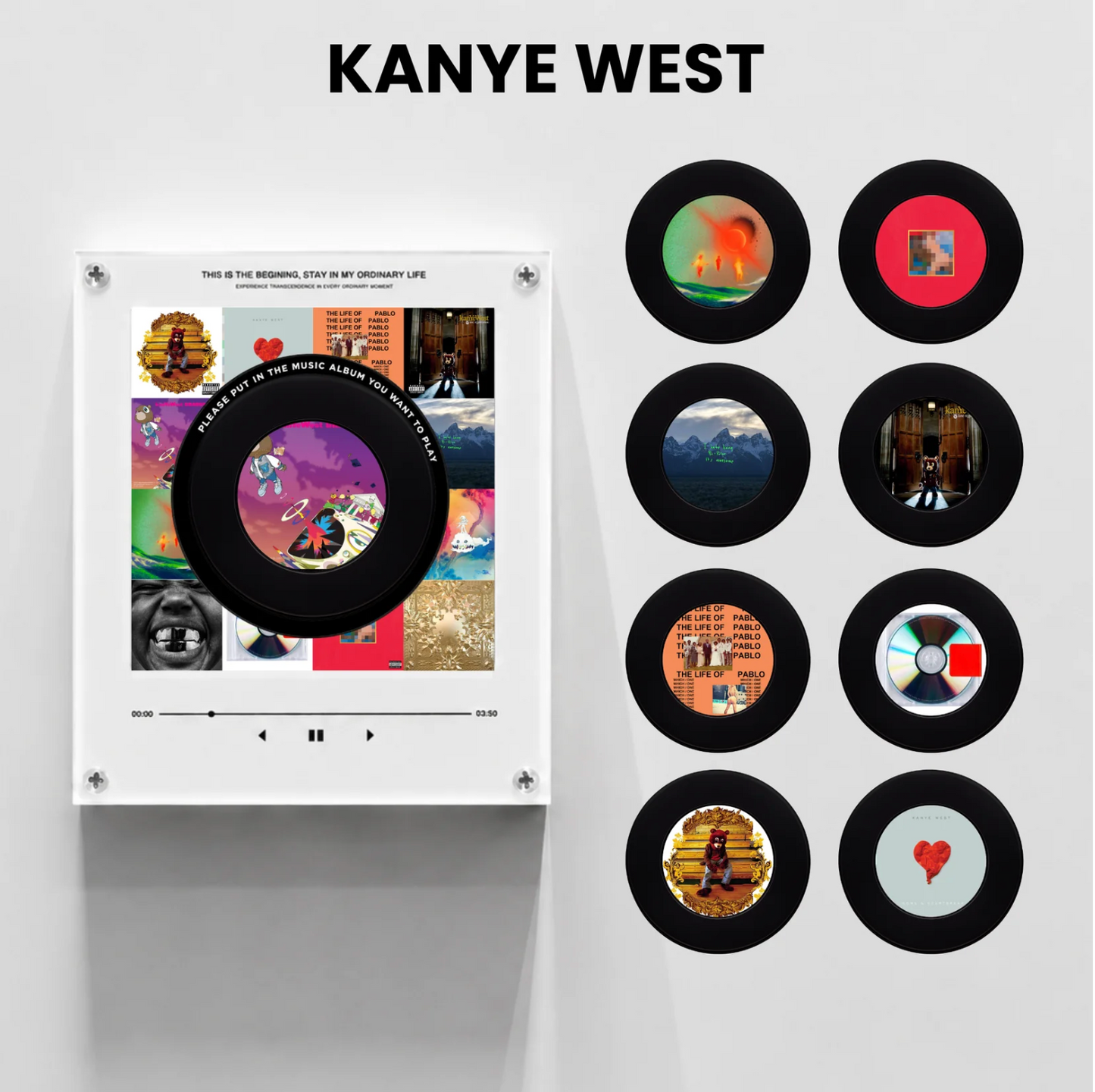 VinylPop Magnet Music Box (Includes 9 Fridge Magnets + Music Tracks)